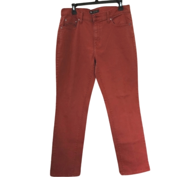 Levi's 505 Salmon Color Denim Jeans Straight Leg Women's‎ 12M - Picture 1 of 7